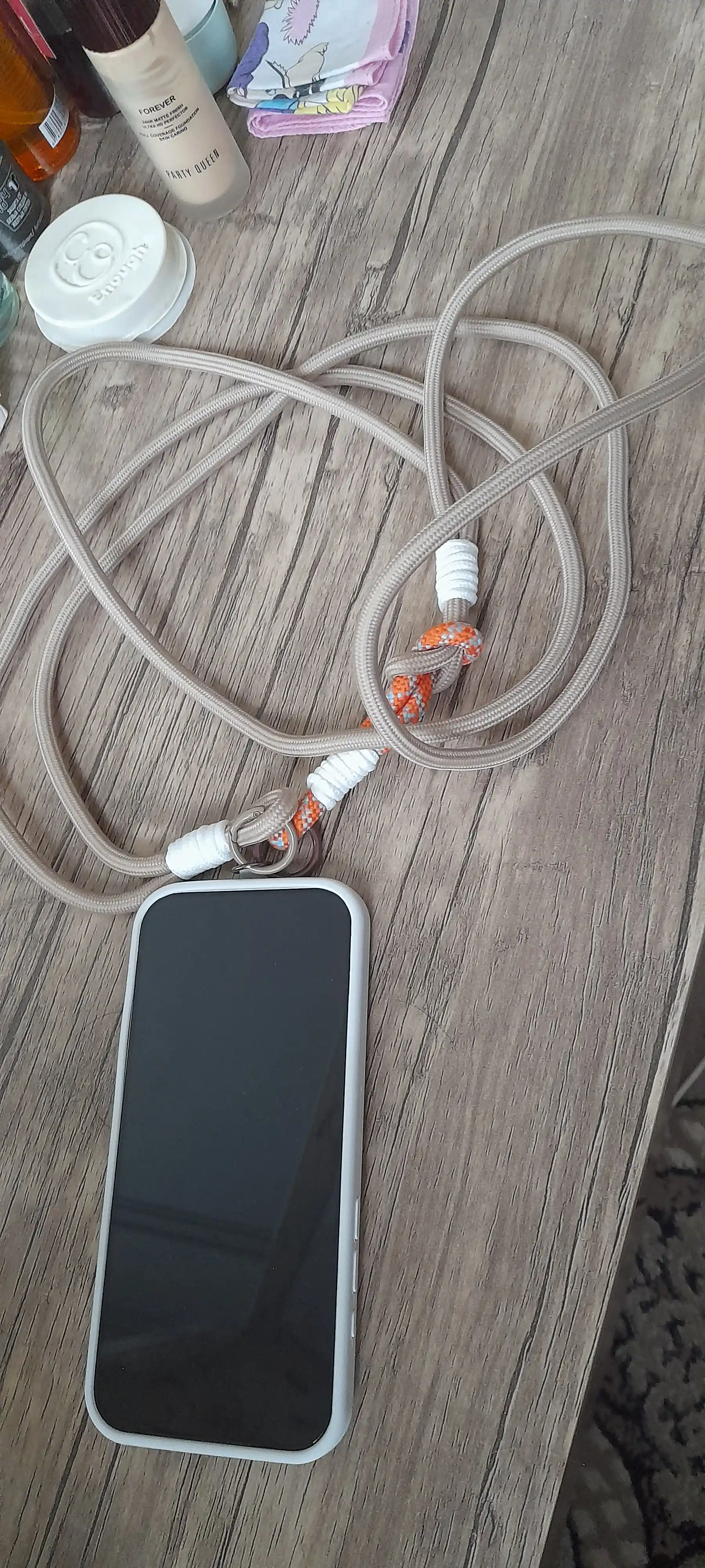 Telefon uchun lanyard 2 in 1, bo'yin uchun, 120 sm, qo'l uchun, 15 sm