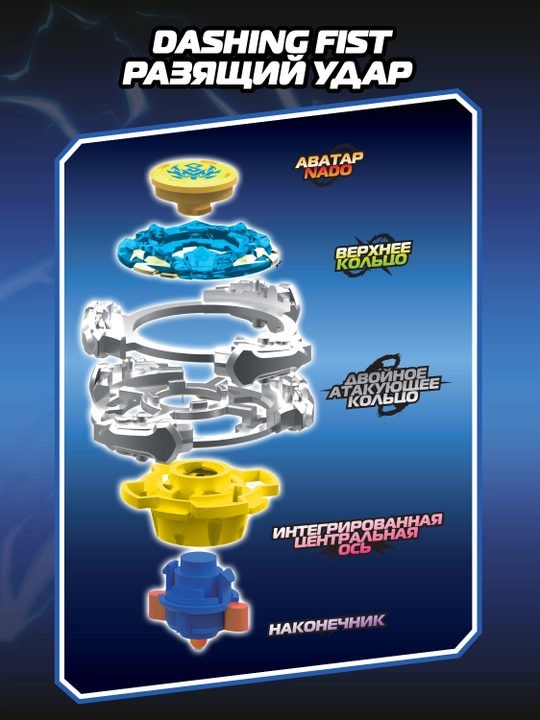 Волчок Infinity Nado серии "Арес" Dashing Fist