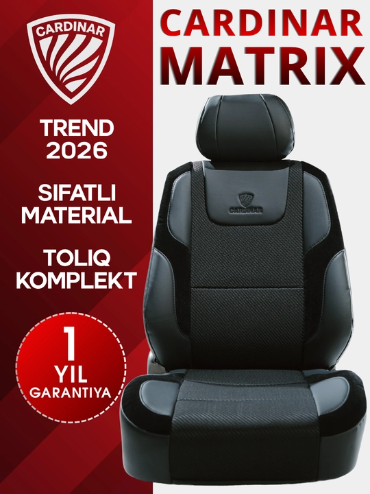 Автомобильные чехлы для сидений CARDINAR MATRIX, cobalt, nexia, gentra, onix, tracker, byd - 