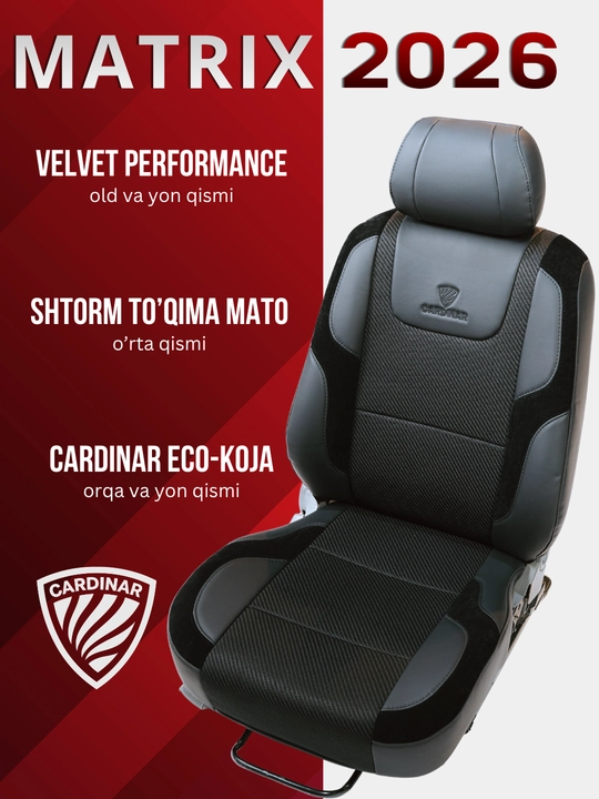 Автомобильные чехлы для сидений CARDINAR MATRIX, cobalt, nexia, gentra, onix, tracker, byd