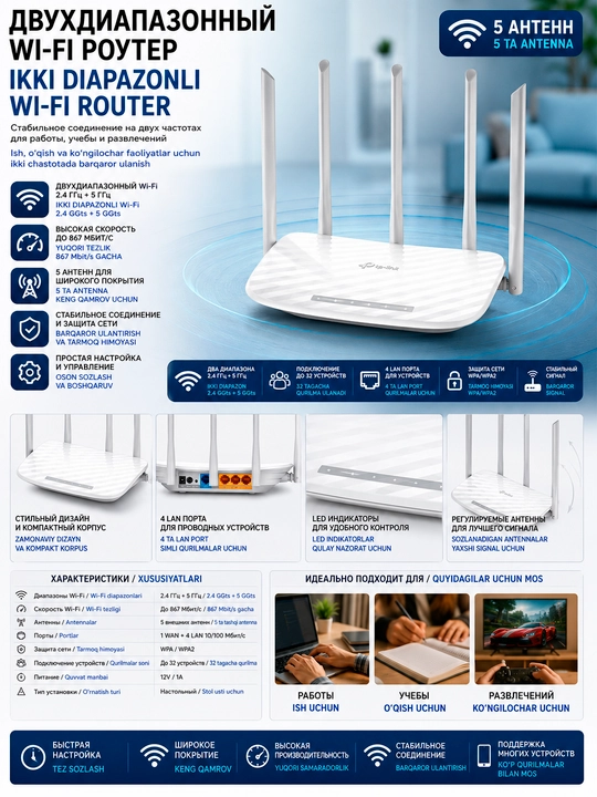 TP-LINK modemlari - uy va ofis uchun barqaror Wi-Fi