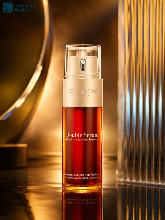 Ikki fazali intensiv yoshartiruvchi zardob, teri parvarishi Clarins Double Serum, 50 ml