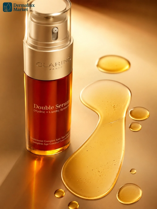 Ikki fazali intensiv yoshartiruvchi zardob, teri parvarishi Clarins Double Serum, 50 ml