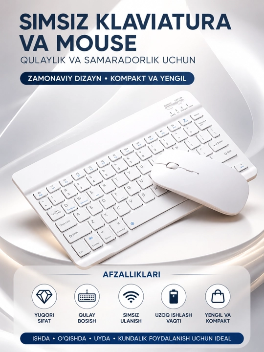 Беспроводной комплект клавиатуры и мыши 2.4GHz USB Wireless Keyboard & Mouse Combo - 