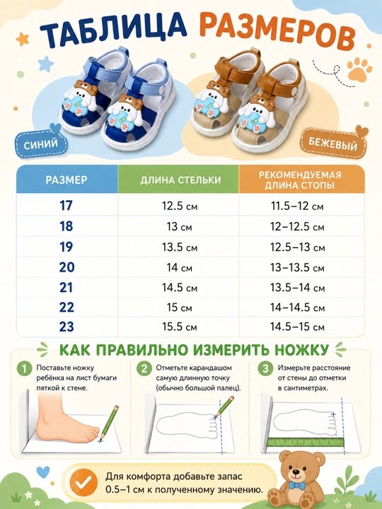 Сандалии детские, для малышей, босоножки с закрытым носом, на липучке