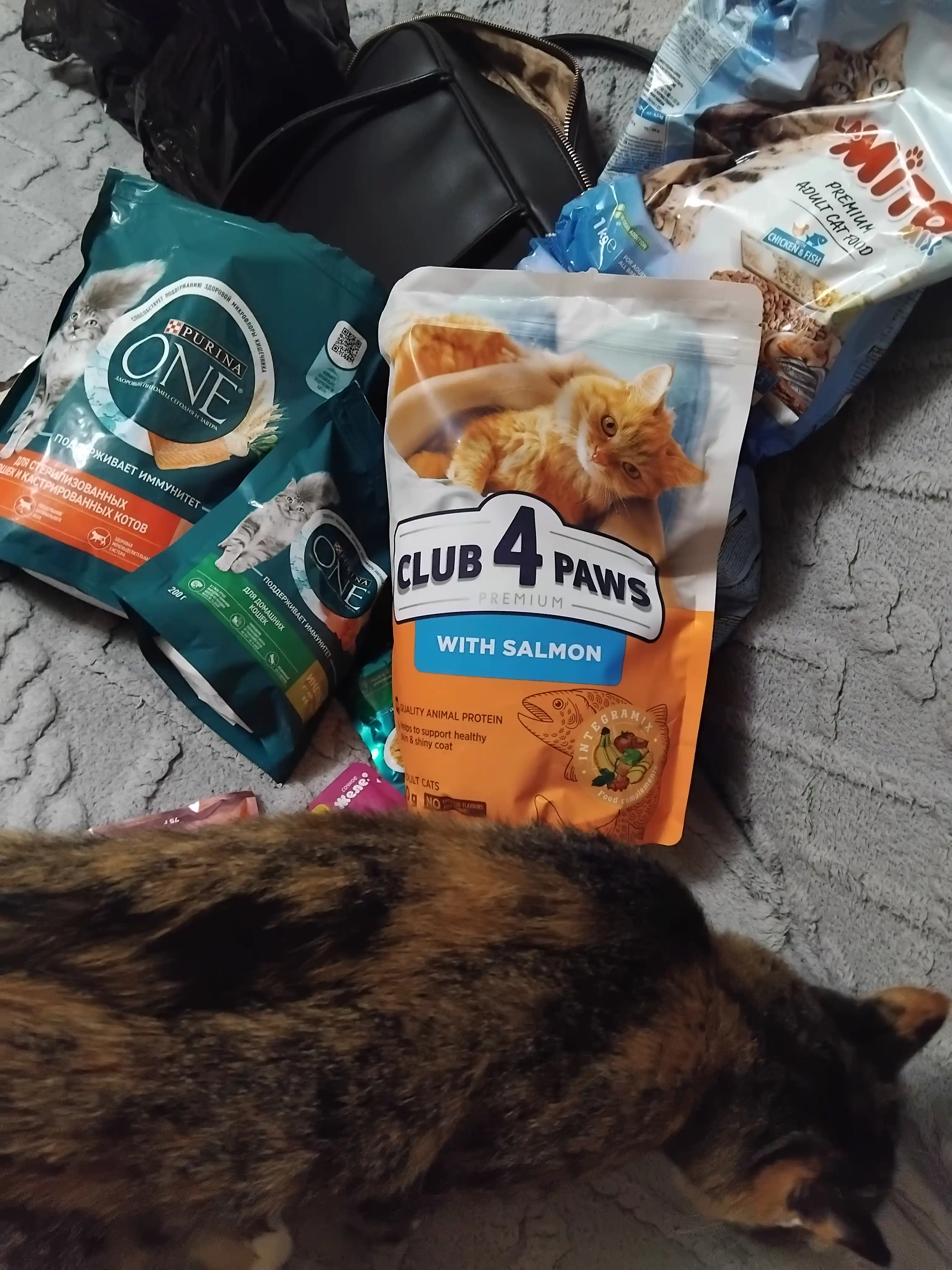 Purina One Uy, кatta mushuklar uchun quruq ozuqasi, losos bilan, 750 gr