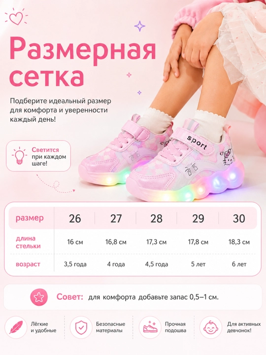 Детские кроссовки для мальчиков и девочек, со светодиодной лентой, со светящейся подошвой