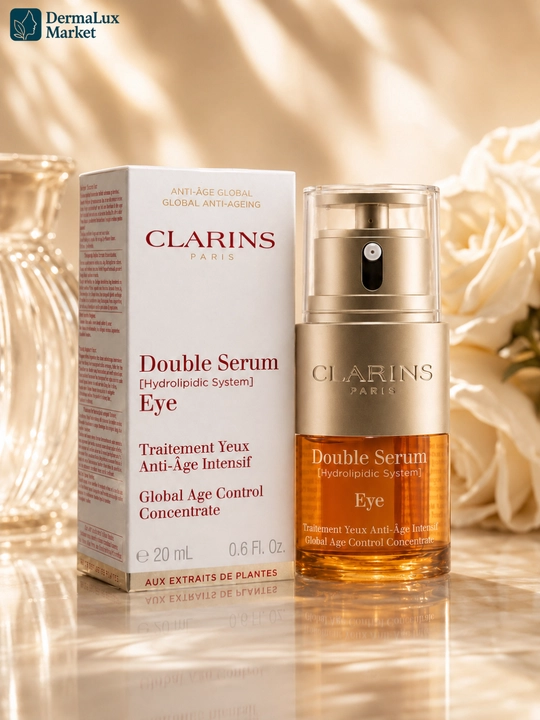 Ko‘z atrofi uchun intensiv yoshartiruvchi zardob, Clarins Double Serum Eye, 20 ml