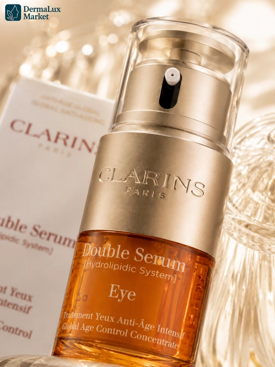 Ko‘z atrofi uchun intensiv yoshartiruvchi zardob, Clarins Double Serum Eye, 20 ml