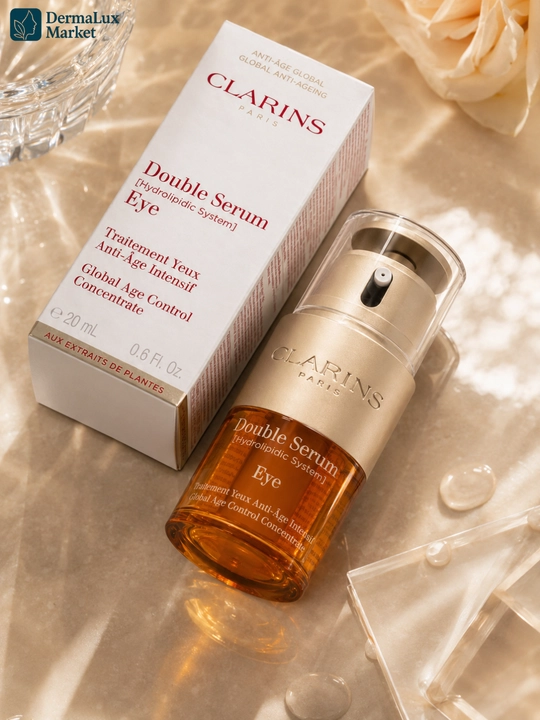 Ko‘z atrofi uchun intensiv yoshartiruvchi zardob, Clarins Double Serum Eye, 20 ml