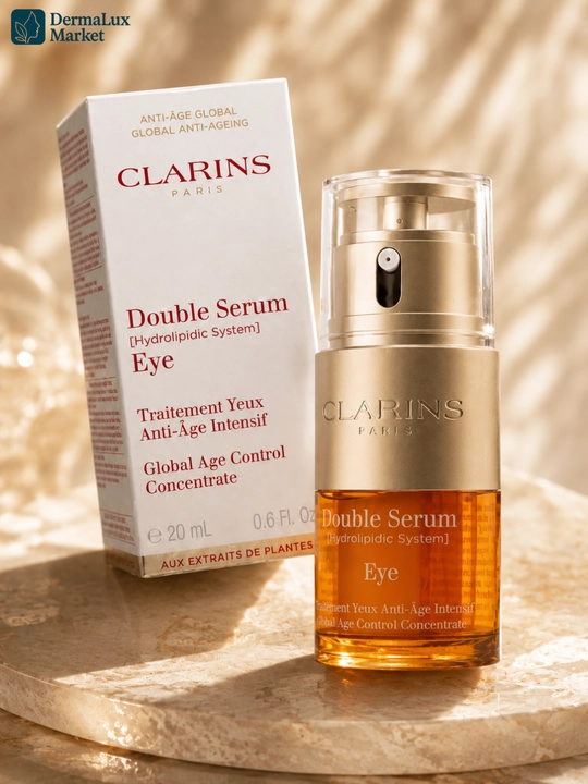 Ko‘z atrofi uchun intensiv yoshartiruvchi zardob, Clarins Double Serum Eye, 20 ml