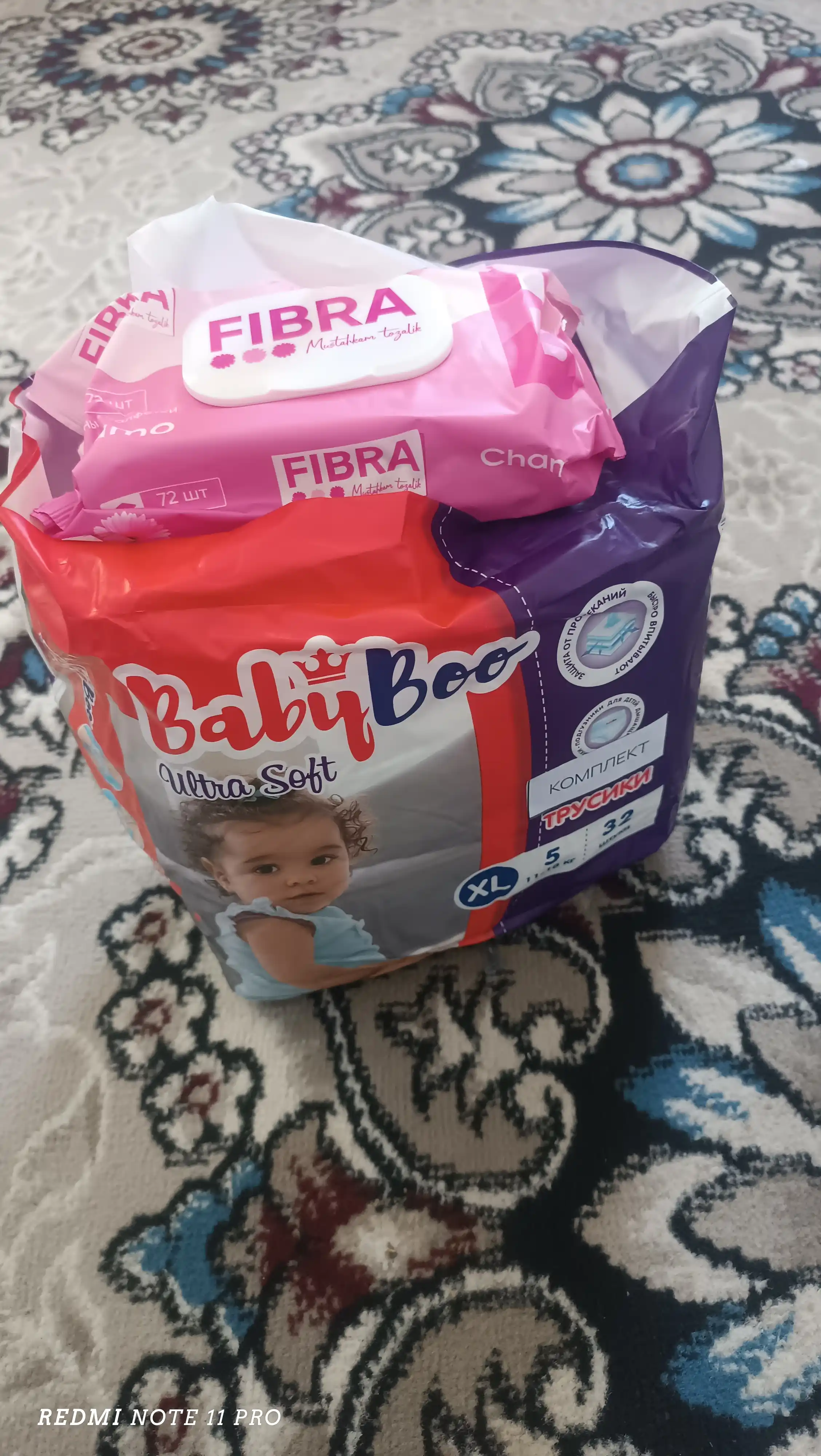 Bolalar trusik tagliklari BabyBoo UltraSoft  №5, 11-18 kg, 32 dona