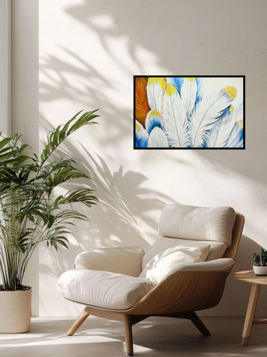 Devorga osiladigan kartina, qo‘l Ishi, 60x90 «Osmoniy Patlar»