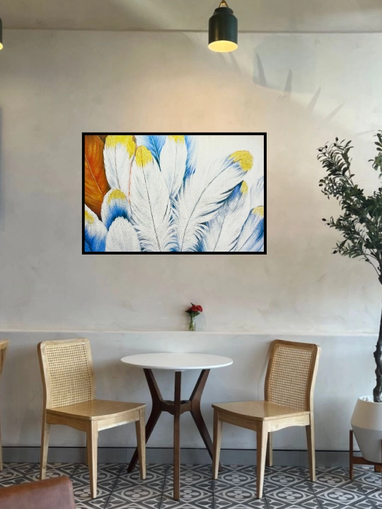 Devorga osiladigan kartina, qo‘l Ishi, 60x90 «Osmoniy Patlar»