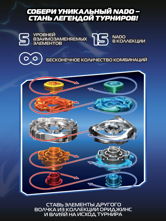 Волчок Infinity Nado Major Furious «Сияющий огонь»