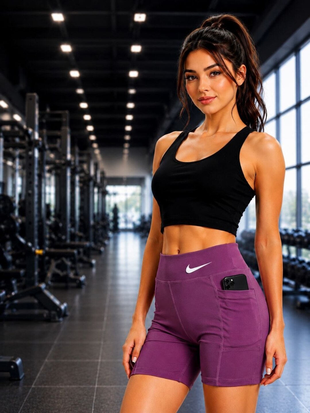 Женские спортивные шорты-велосипедки, размеры XS–XXL - 