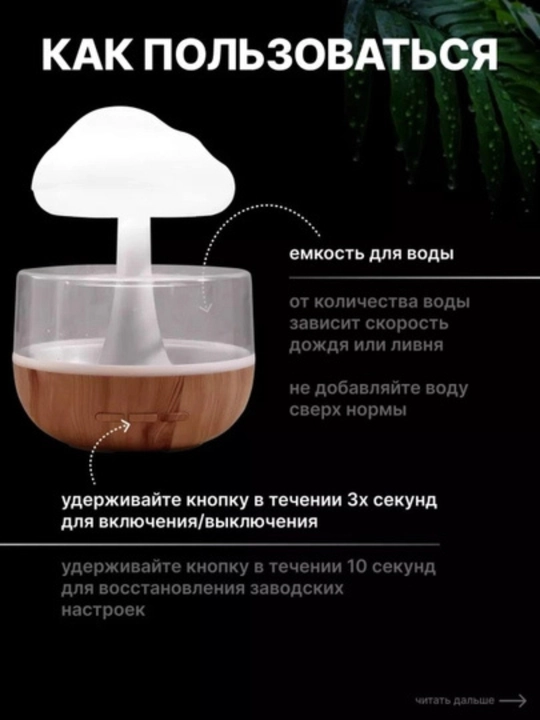 Увлажнитель воздуха, в виде дождевого облака