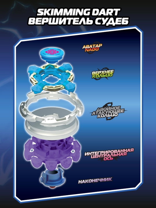 Infinity Nado Ares Skimming Dart Spinning Top — Taqdir hakami