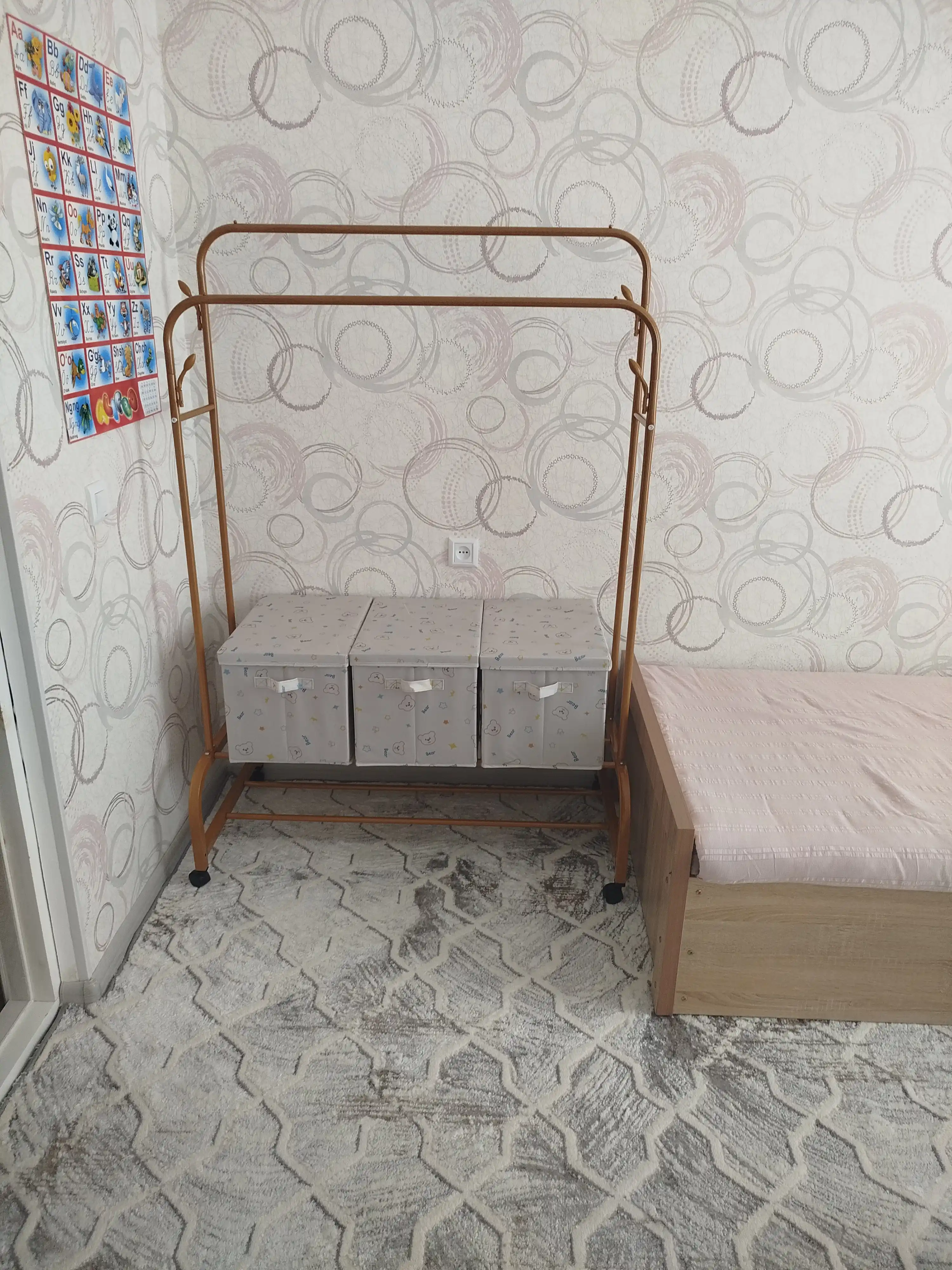Вешалка напольная для одежды металлическая, обувница, подставка для обуви