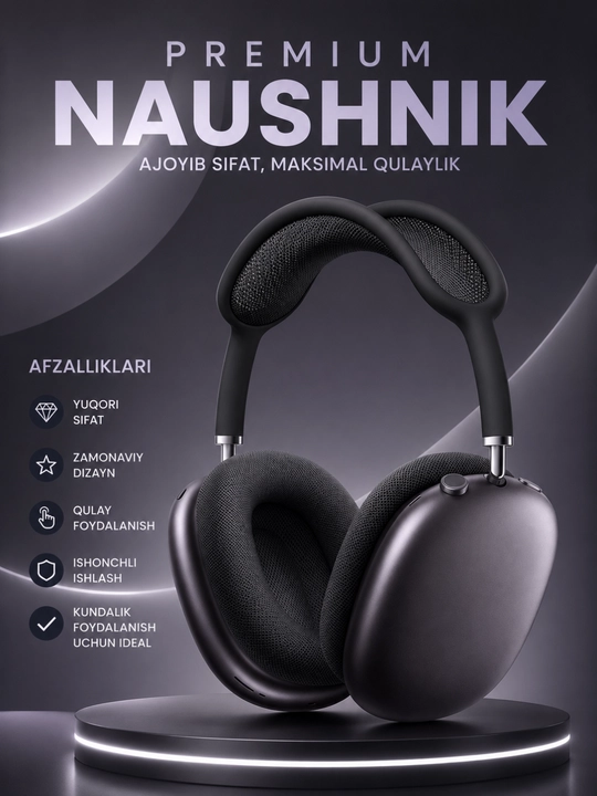 Премиальные беспроводные Bluetooth наушники Hi-Fi Stereo с шумоподавлением и микрофоном - 