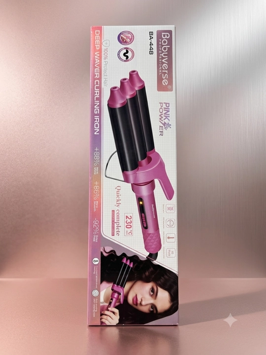 Babylverse BA-448-449 Professional 3 To‘lqinli Soch Ploykasi (Deep Wave, 230°C, 65W)