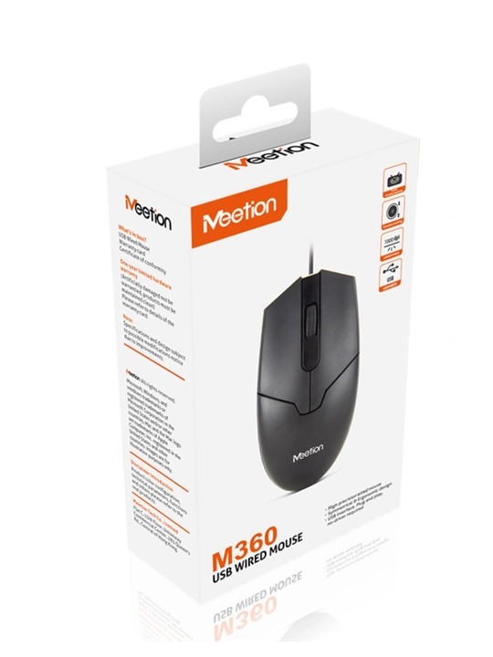 Проводная офисная мышь M360 с покрытием Soft Touch