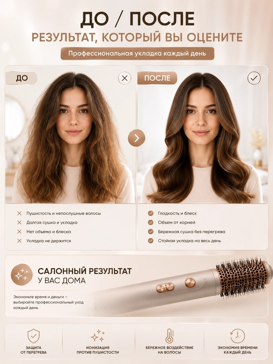 Fen-stayler 7 in 1, Coanda, soch styleri, fen cho'tka, lokon, MAC Styler, 110000 RPM