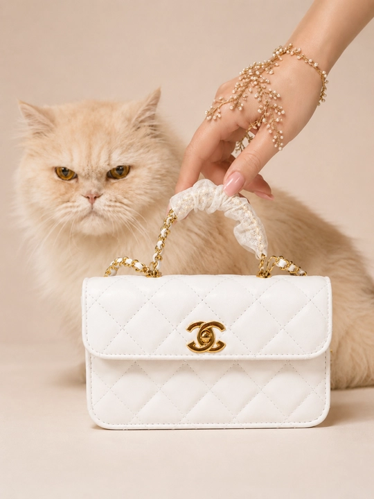 Chanel uslubidagi ayollar sumkasi, pushti, zanjirli qavilgan model, nafis aksessuar