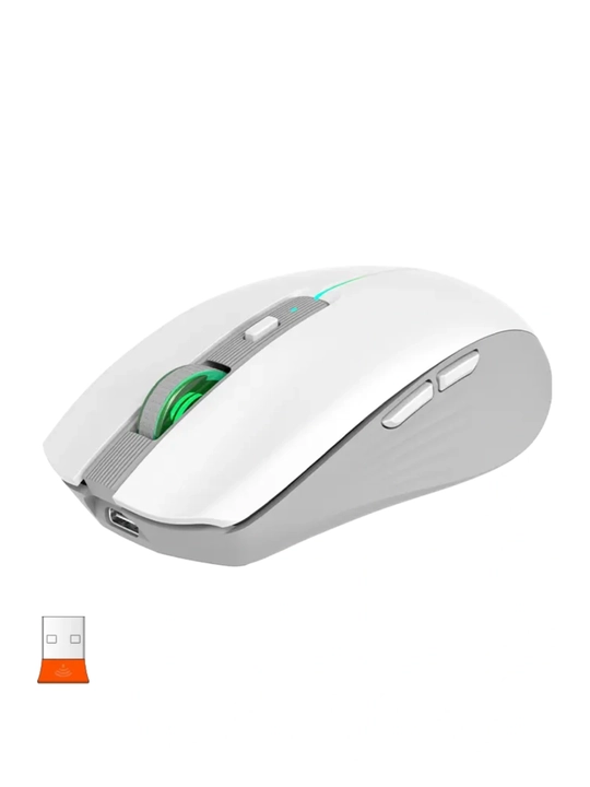Беспроводная мышь BTM002 2.4G + Bluetooth, аккумуляторная, RGB, компактная