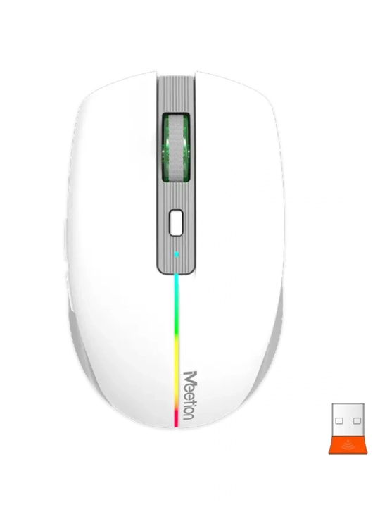 Беспроводная мышь BTM002 2.4G + Bluetooth, аккумуляторная, RGB, компактная