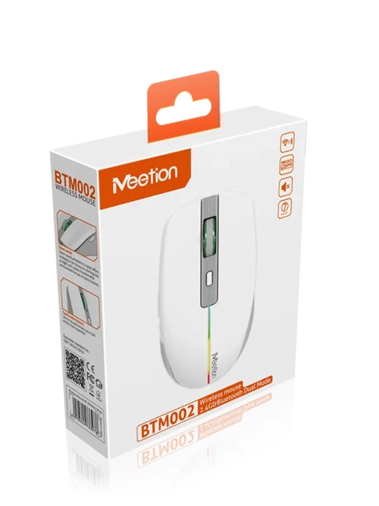 Беспроводная мышь BTM002 2.4G + Bluetooth, аккумуляторная, RGB, компактная