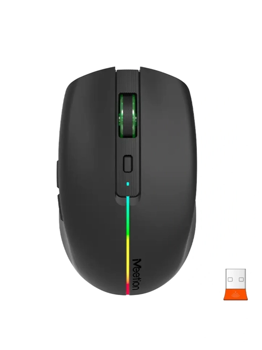 Беспроводная мышь BTM002 2.4G + Bluetooth, аккумуляторная, RGB, компактная