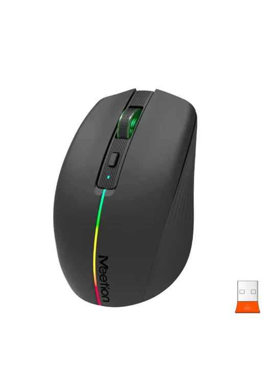 Беспроводная мышь BTM002 2.4G + Bluetooth, аккумуляторная, RGB, компактная