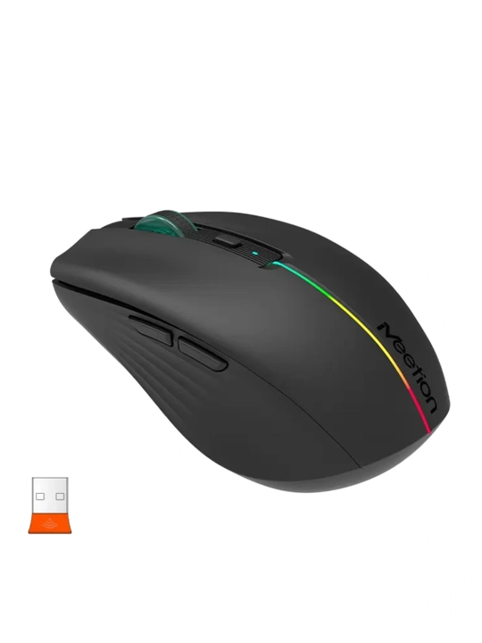 Беспроводная мышь BTM002 2.4G + Bluetooth, аккумуляторная, RGB, компактная