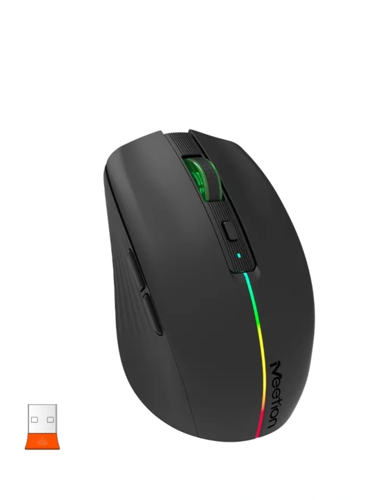 Беспроводная мышь BTM002 2.4G + Bluetooth, аккумуляторная, RGB, компактная