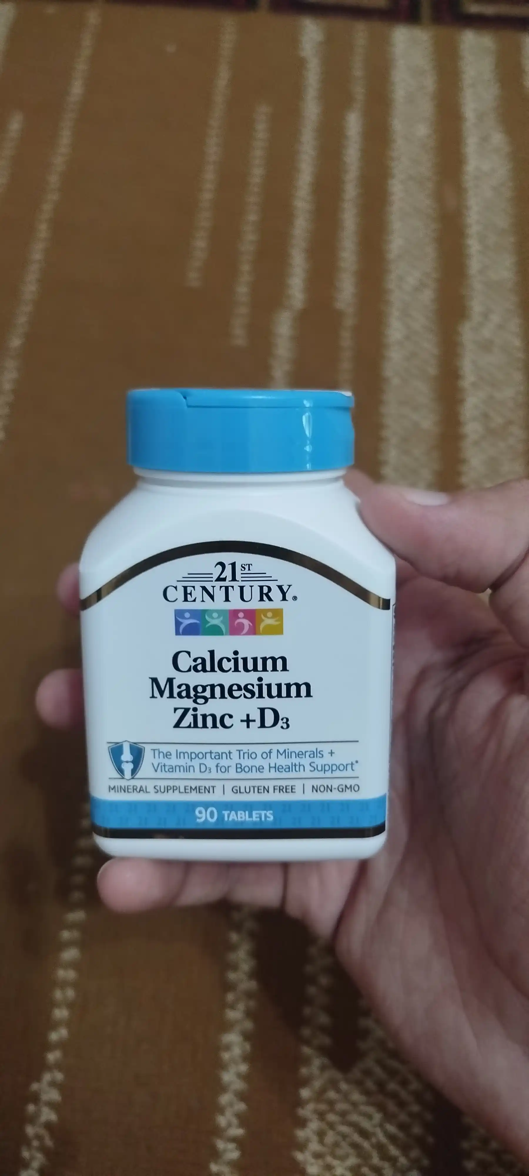 Kalsiy, Magniy, Sink va vitamin D3, 21st Century, 90 ta tabletka