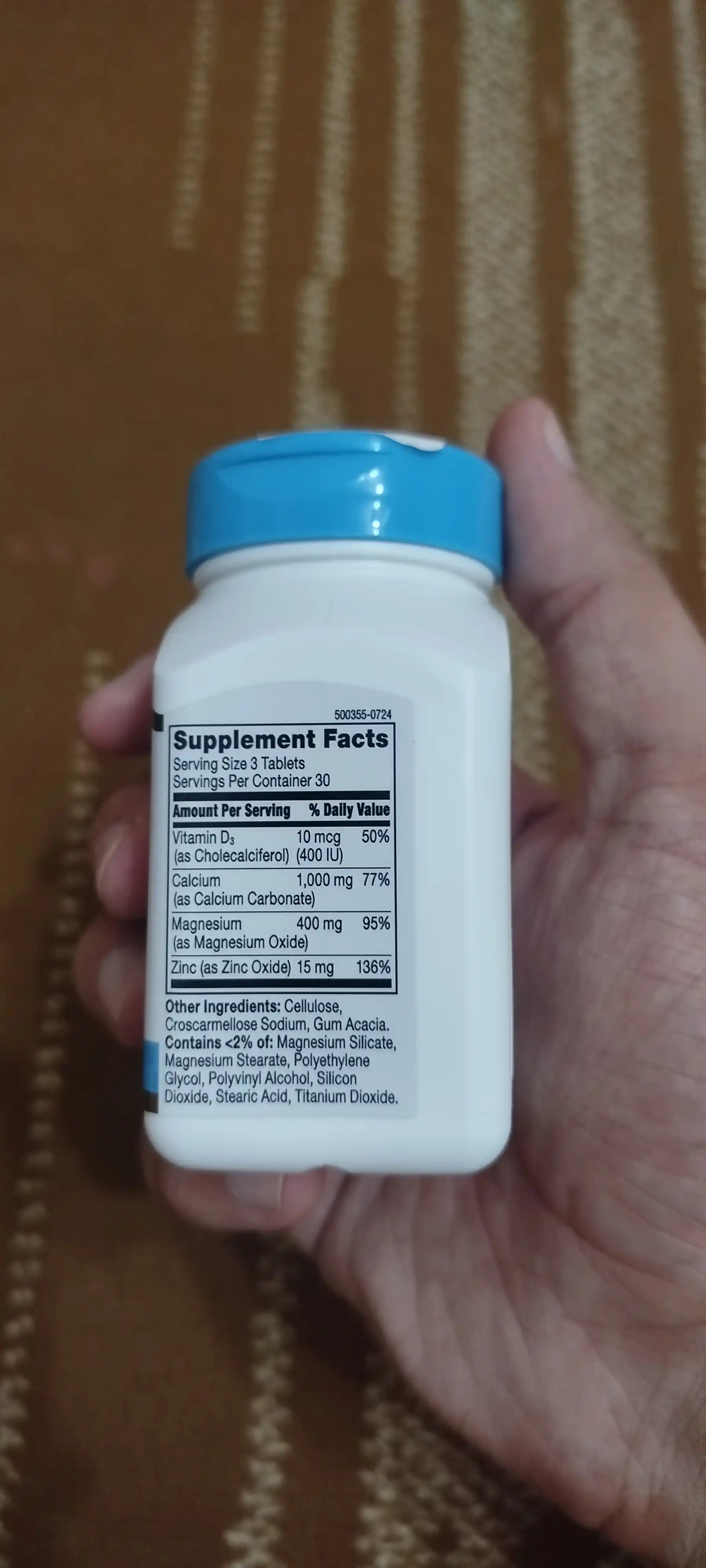 Kalsiy, Magniy, Sink va vitamin D3, 21st Century, 90 ta tabletka