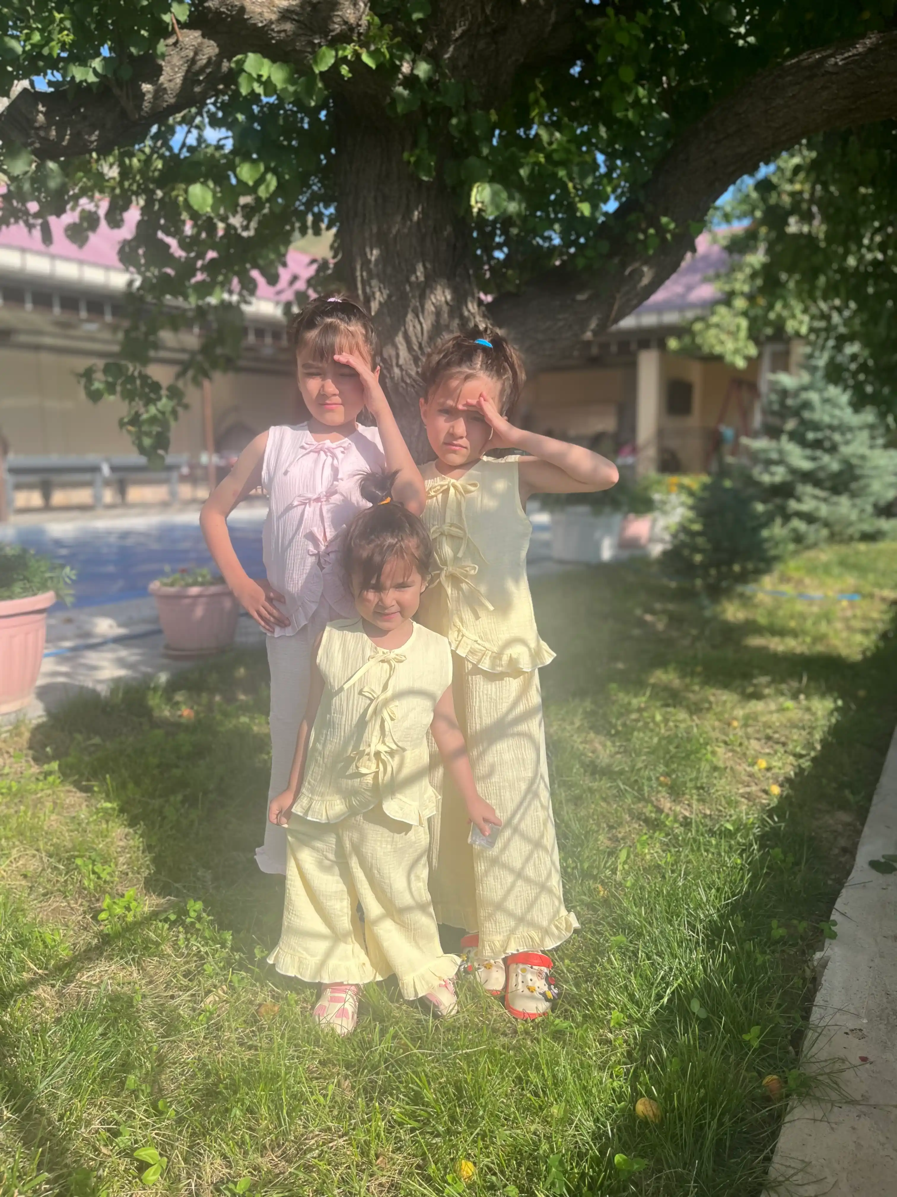 Костюм для девочки из муслина 1-7 лет