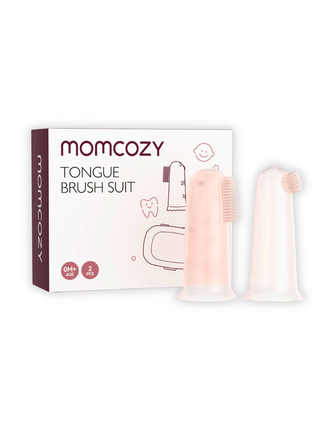 Набор силиконовых щеток для языка Momcozy Baby Tongue Brush, 2 шт