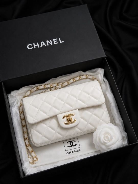 Женская сумка через плечо в стиле Chanel, стеганая модель с цепочкой - 