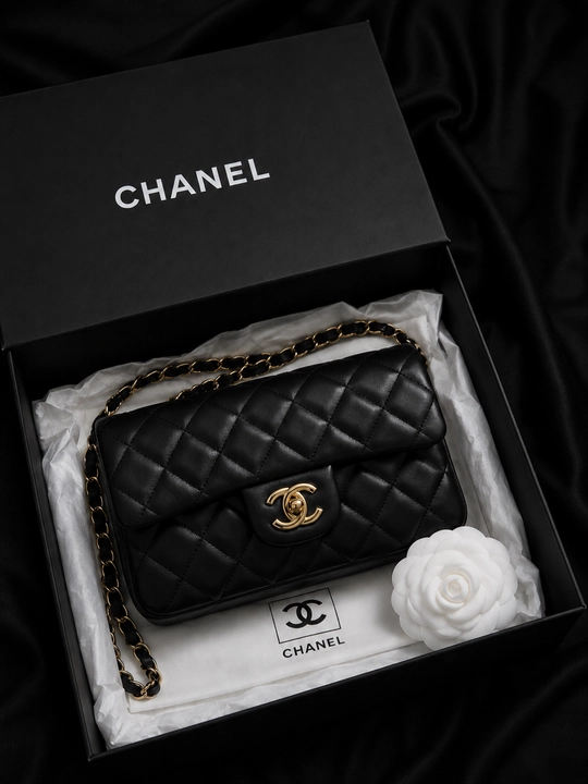 Женская сумка через плечо в стиле Chanel, стеганая модель с цепочкой - 