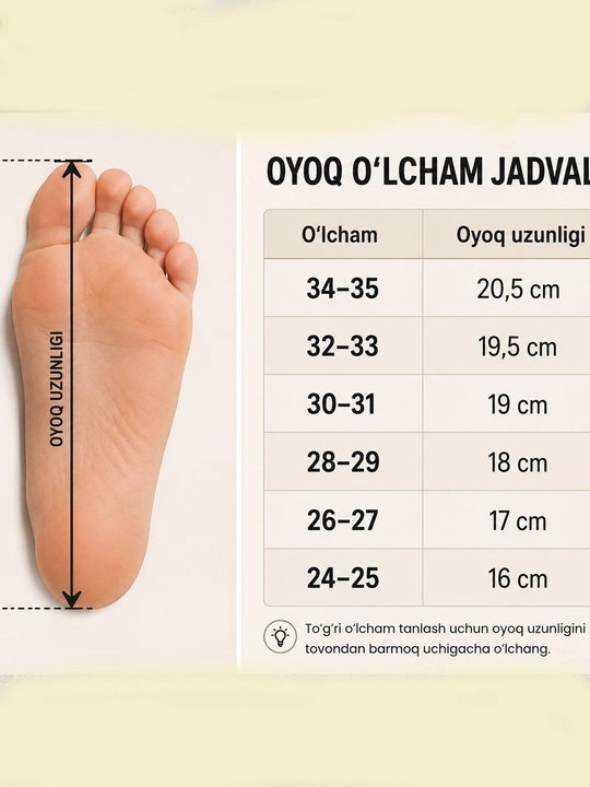 Bolalar uchun yengil yozgi klog sabo 2-12 yosh uchun