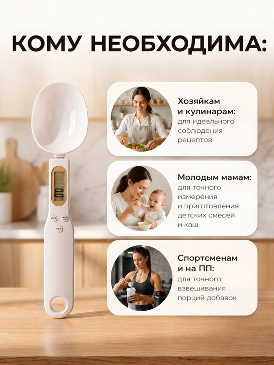 Кухонные электронные весы ложка, мерная ложка-весы для продуктов 500г/0.1г