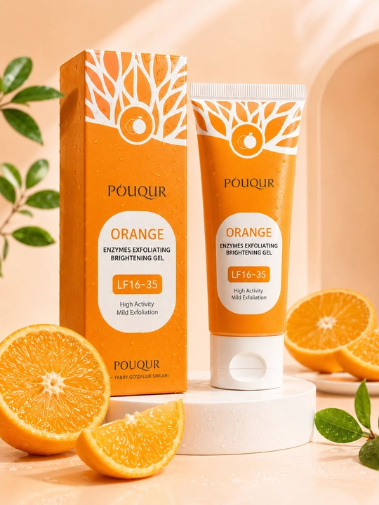 Yuz uchun oqartiruvchi va chuqur tozalovchi piling apelsin fermentlari bilan - 