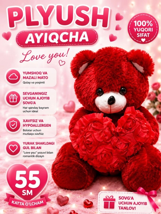 Love Bear Teddy мягкая игрушка, плюшевый медведь, подарок, 45, 55 см