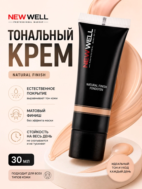 NEWWELL NATURAL FINISH Тональный крем 30 мл тон №02 - 