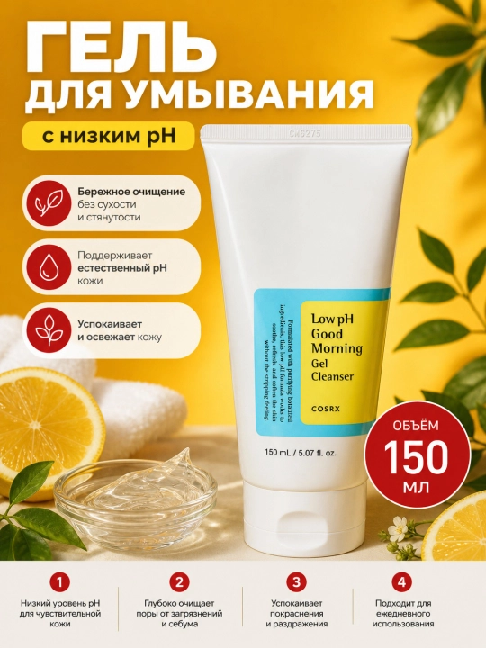 Muammoli teri uchun salitsil kislotasi ko'pik COSRX Salicylic Acid Cleanser, 150 ml - 