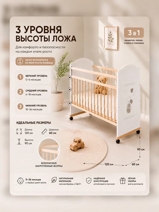 Детская кроватка Морозко
