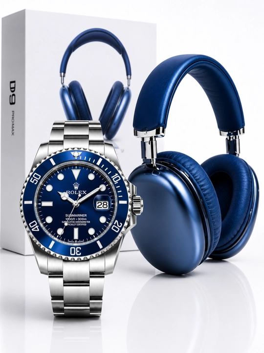 Sovg‘a paketi: Rolex soatlari + simsiz P9 quloqchinlari - 