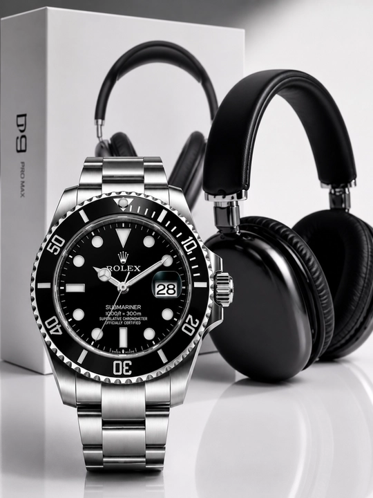Sovg‘a paketi: Rolex soatlari + simsiz P9 quloqchinlari - 